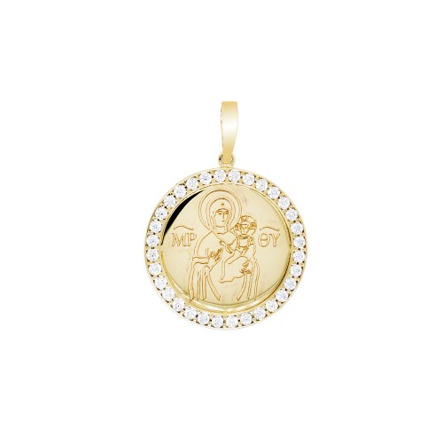 Χρυσό φυλαχτό Παναγία Κ14
