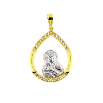 Χρυσό φυλαχτό Κ14 με ζιργκόν