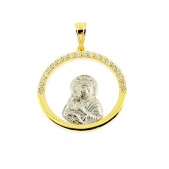 Χρυσό φυλαχτό Κ14 με ζιργκόν