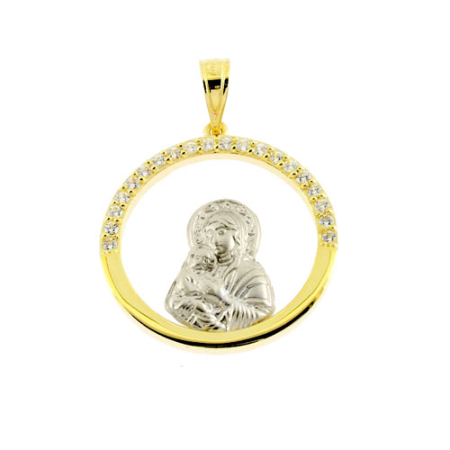 Χρυσό φυλαχτό Κ14 με ζιργκόν