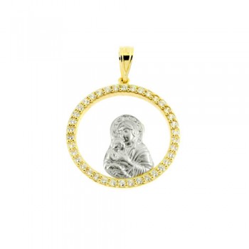 Χρυσό φυλαχτό Κ14 με ζιργκόν