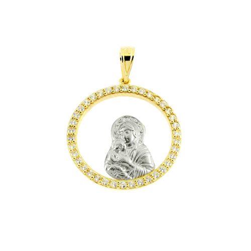 Χρυσό φυλαχτό Κ14 με ζιργκόν