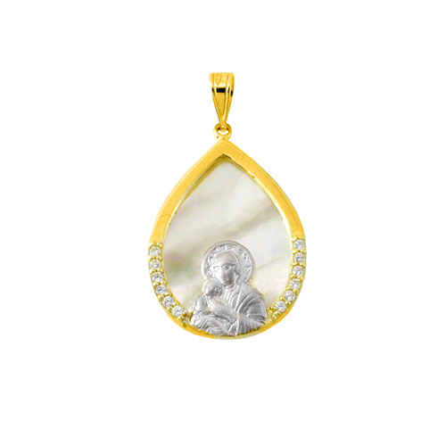 Χρυσό φυλαχτό Κ14 με φίλντισι