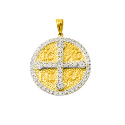 Χρυσό φυλαχτό διπλής όψης Κ9