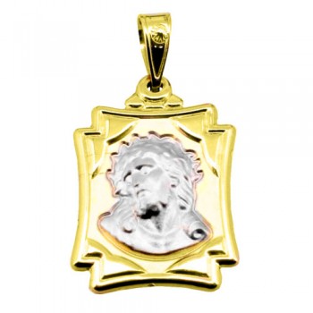 Χρυσό φυλαχτό διπλής όψης Κ14