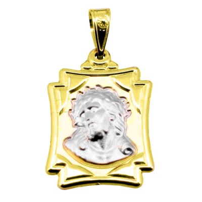 Χρυσό φυλαχτό διπλής όψης Κ14