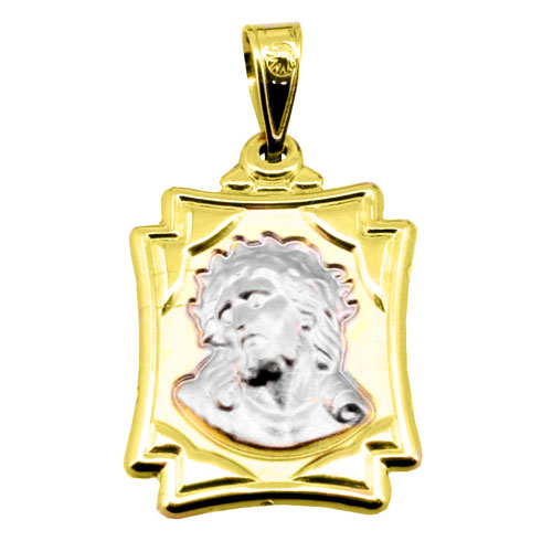 Χρυσό φυλαχτό διπλής όψης Κ14