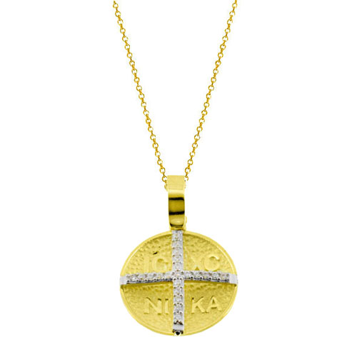 Χρυσό φυλαχτό Κ14 με αλυσίδα