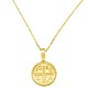 Χρυσό κωνσταντινάτο φυλαχτό Κ9 με αλυσίδα