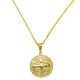 Χρυσό κωνσταντινάτο φυλαχτό Κ9 με αλυσίδα