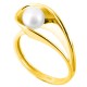 Χρυσό δαχτυλίδι Κ14 με μαργαριτάρι