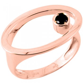 Δαχτυλίδι από ροζ χρυσό Κ14 με σπινέλιο