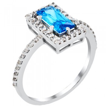 Λευκόχρυσο δαχτυλίδι Κ14 με ζιργκόν