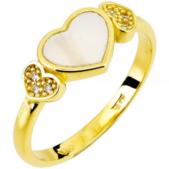 Χρυσό δαχτυλίδι καρδιά Κ14