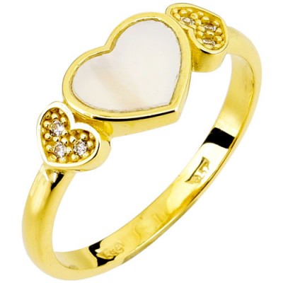 Χρυσό δαχτυλίδι καρδιά Κ14