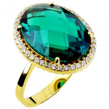 Χρυσό δαχτυλίδι ροζέτα Κ14 με ζιργκόν