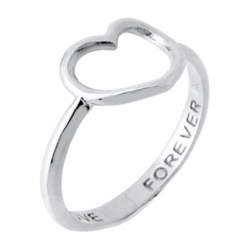 Λευκόχρυσο δαχτυλίδι καρδιά Κ14