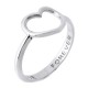 Λευκόχρυσο δαχτυλίδι καρδιά Κ14
