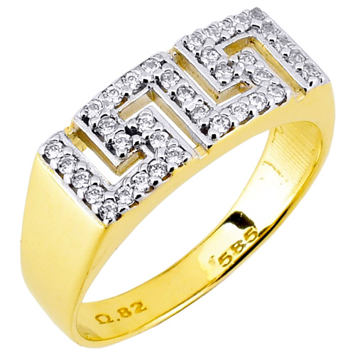 Χρυσό δαχτυλίδι μαίανδρος Κ14