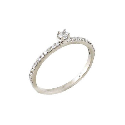 Χρυσό δαχτυλίδι κορώνα Κ14 με μονόπετρο