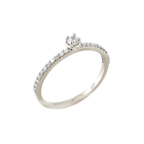 Χρυσό δαχτυλίδι κορώνα Κ14 με μονόπετρο