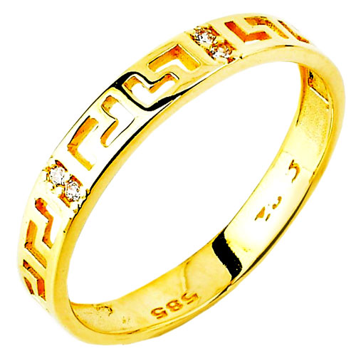 Χρυσό δαχτυλίδι Κ14 με μαίανδρο