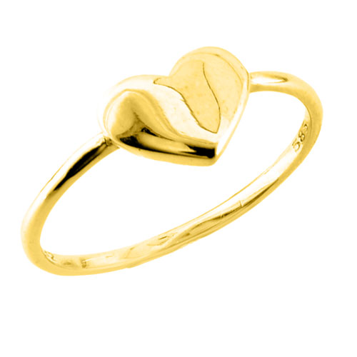 Χρυσό δαχτυλίδι καρδιά Κ14