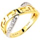 Χρυσό δαχτυλίδι μαίανδρος Κ14 με ζιργκόν