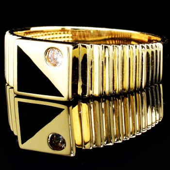 Χρυσό ανδρικό chevalier δαχτυλίδι Κ14