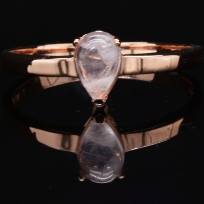 Ροζ χρυσό δαχτυλίδι σταγόνα Κ14