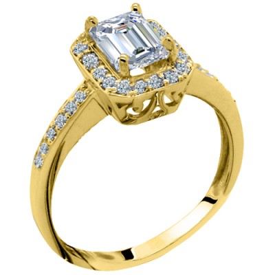 Χρυσό δαχτυλίδι Κ14 με ζιργκόν