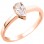 Ροζ χρυσό δαχτυλίδι σταγόνα Κ14 