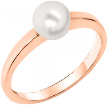 Δαχτυλίδι με μαργαριτάρι ροζ χρυσό Κ14