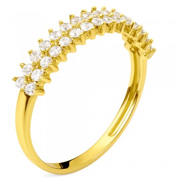 Χρυσό σειρέ δαχτυλίδι Κ14 με ζιργκόν