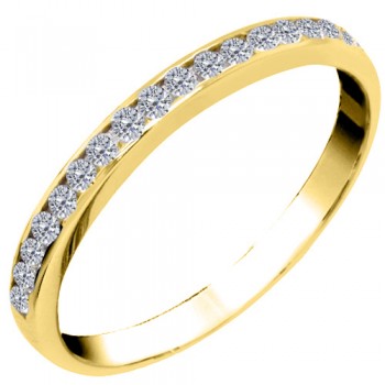 Μισόβερο χρυσο δαχτυλίδι Κ14 με ζιργκόν