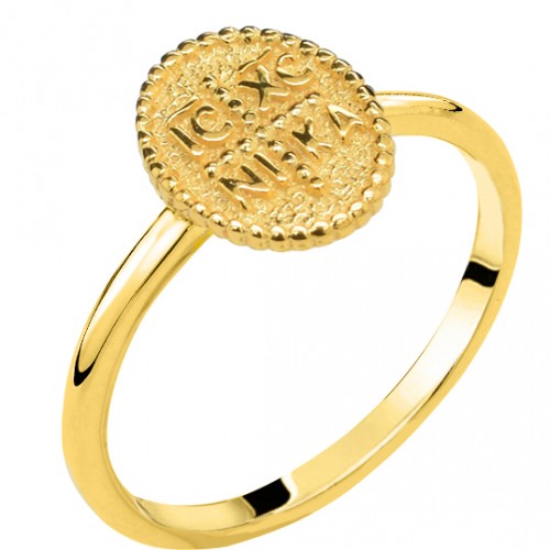 Χρυσό κωνσταντινάτο δαχτυλίδι Κ14