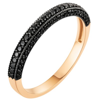 Ροζ χρυσό μισόβερο δαχτυλίδι Κ14 με ζιργκόν