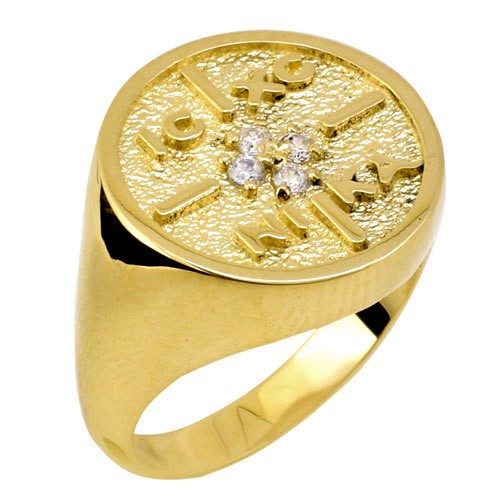 Χρυσό δαχτυλίδι κωνσταντινάτο Κ14