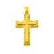 Χρυσός βαπτιστικός σταυρός Κ14 με ζιργκόν