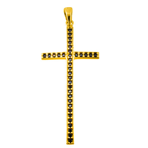 Χρυσός σταυρός Κ14 με ζιργκόν