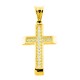 Χρυσός σταυρός Κ14 με ζιργκόν