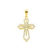 Χρυσός σταυρός Κ14 με ζιργκόν