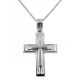 Λευκόχρυσος σταυρός Κ14 με αλυσίδα