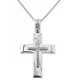 Λευκόχρυσος βαπτιστικός σταυρός Κ14 με αλυσίδα