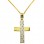 Λευκόχρυσος βαπτιστικός σταυρός Κ14 με αλυσίδα
