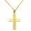 Χρυσός βαπτιστικός σταυρός Κ14 με αλυσίδα