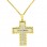 Λευκόχρυσος βαπτιστικός σταυρός Κ14 με αλυσίδα