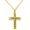 Χρυσός σταυρός Κ14 με αλυσίδα
