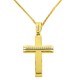 Χρυσός βαπτιστικός σταυρός Κ14 με αλυσίδα