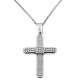 Λευκόχρυσος βαπτιστικός σταυρός Κ14 με αλυσίδα